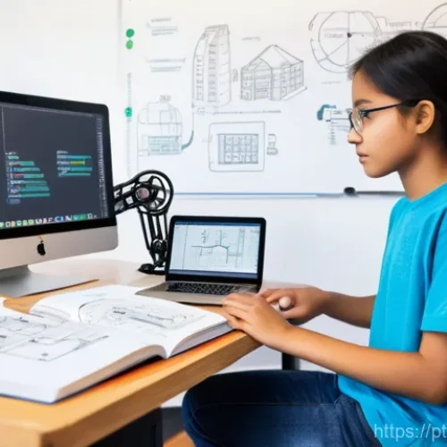 로봇기술사 필기 시험 공부법 - **Prompt:** A young, focused student, approximately 20-25 years old, sits at a well-lit desk, surrou...