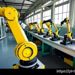 Home 23 로봇기술사와 스마트 팩토리 - Photorealistic smart factory in São Paulo, Brazil, a Brazilian robotics engineer in clean industrial...