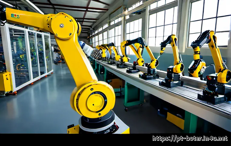 로봇기술사와 스마트 팩토리 - Photorealistic smart factory in São Paulo, Brazil, a Brazilian robotics engineer in clean industrial...